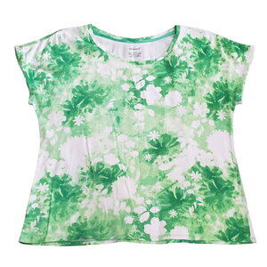 Westbound Green Floral Print Short Sleeved Shirt